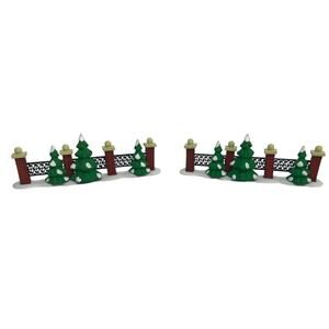 2 Sections Department 56 Heritage Village Tree Lined Courtyard Fencing